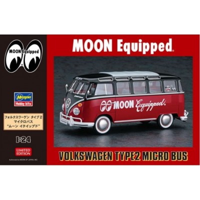 VOLKSWAGEN Type2 MICRO BUS "Moon Equipped" - 1/24 SCALE - HASEGAWA 20524